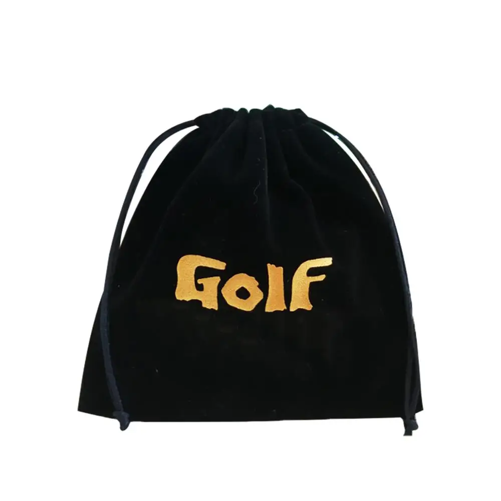 

Custom logo printed golf accessories cheap drawstring velvet pouch