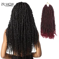 

Yiwu Cheap18 inch Passion Twist Hair Water Wave Afro Pre Twisted Synthetic Crochet Braiding Hair Extension