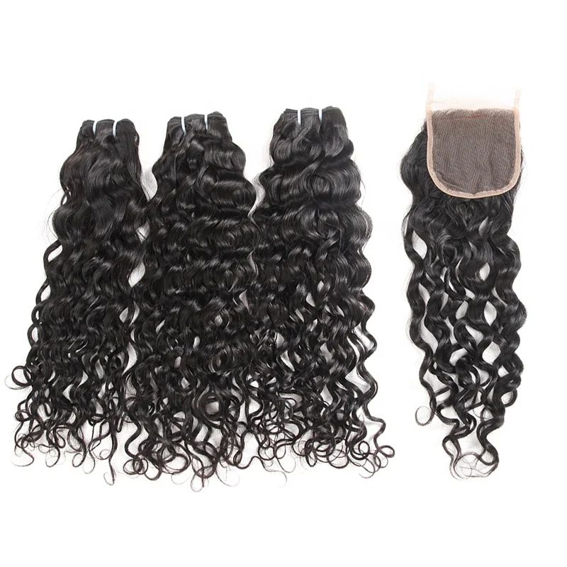 

Water Wave Bundle / Closure / Frontal / 360 lace frontal Unprocessed Virgin Brazilian Human Hair Extensions