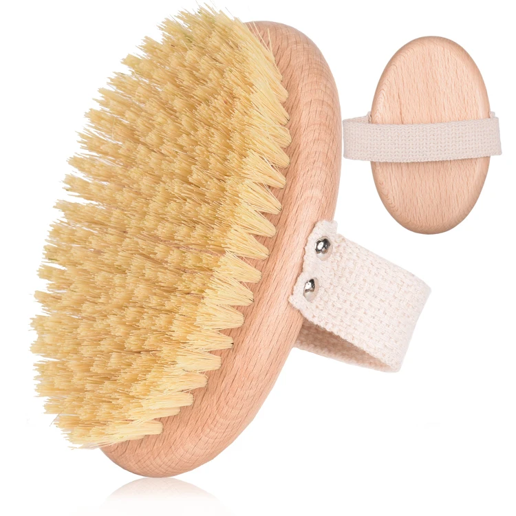 

Brush Without Handle Sisal Super Hard Body Dry Brush Exfoliating Wooden Massage Bath Brush, Wood color