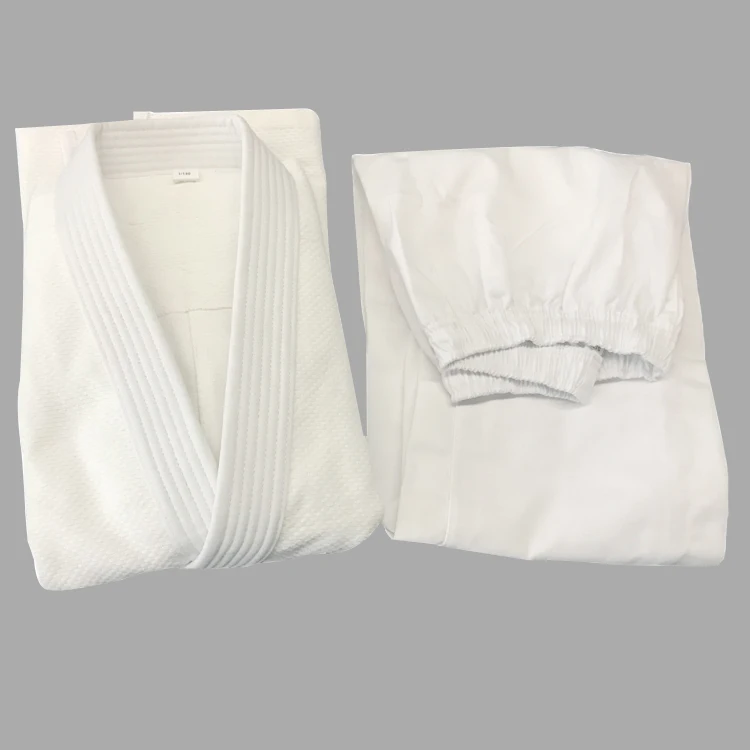 

Low price jiujitsu uniform white Double Weave BJJ Judo GI Kimono cotton Judo suit Judo uniform