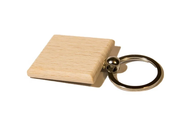 Great Custom Gifts Heavy-duty Blank Wood Keychains for engraving logo keychain