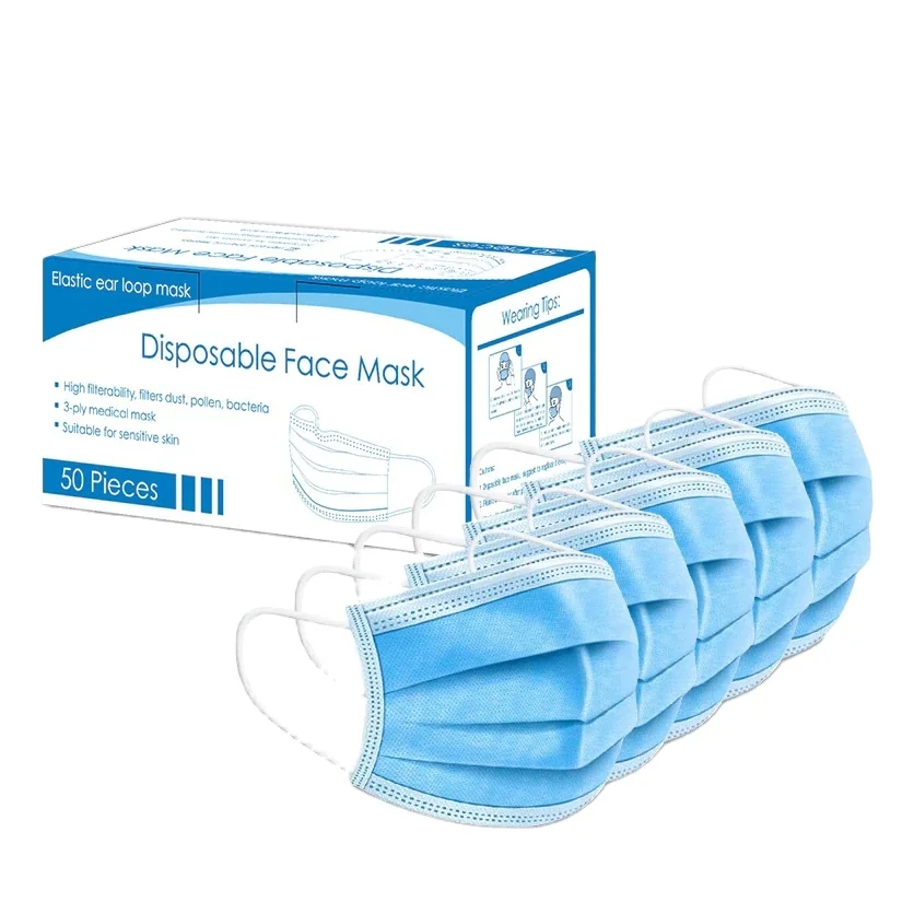 

Good Quality Three-Layer Customizable Packaging CE Dental Surgical Protective Disposable Medical Masks