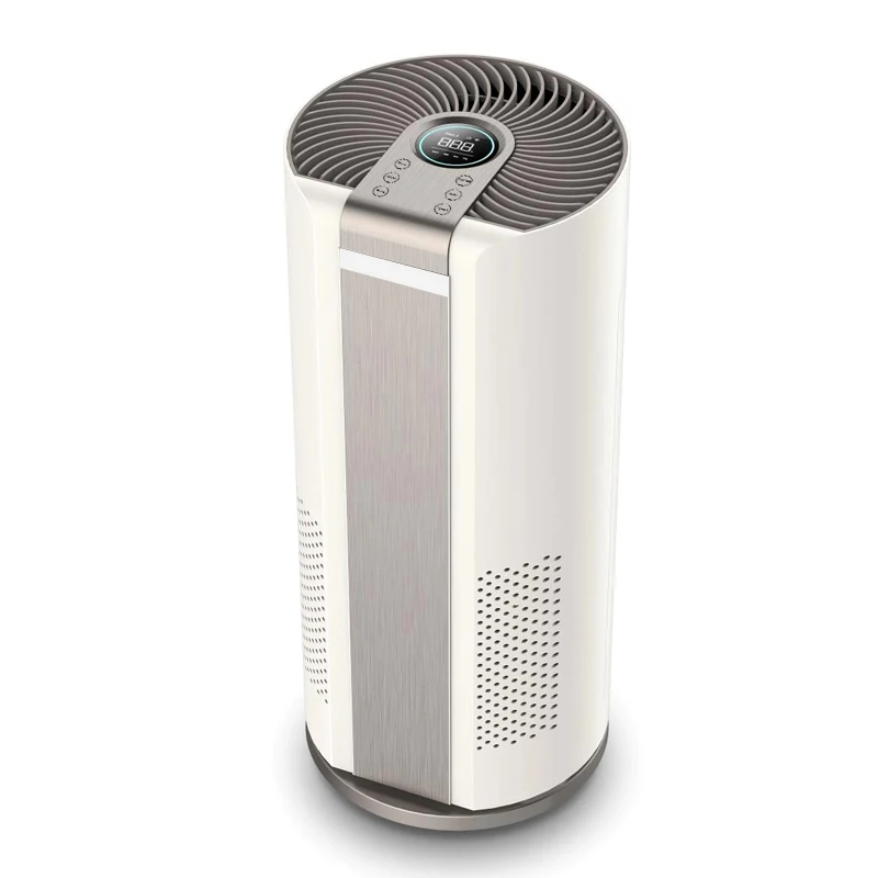 

2021 New Trending H13 H14 Filter tower air cleaner universal wheels wifi white noise air purifier