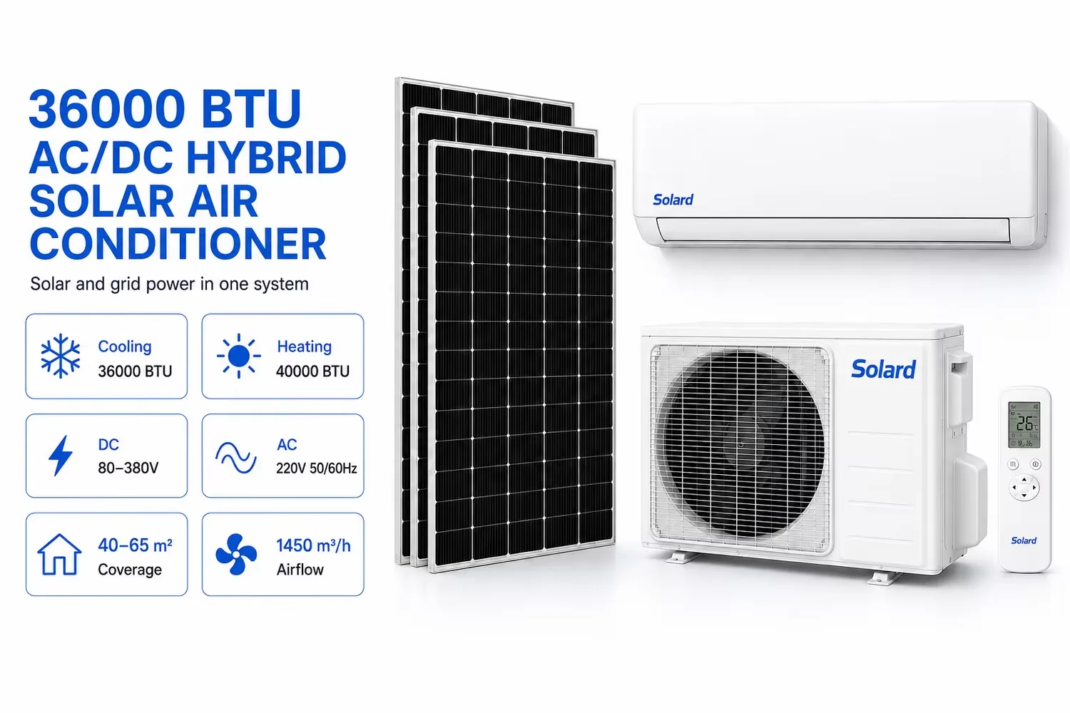 Split Air Conditioner, 36000BTU, Solar, Inverter, Wall - detail 10