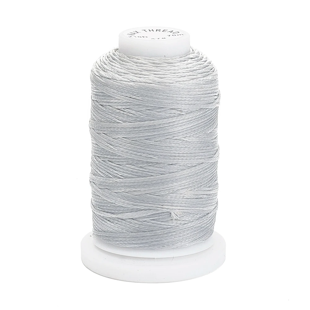 

Pandahall 1mm Flat Light Grey Waxed Polyester Cord