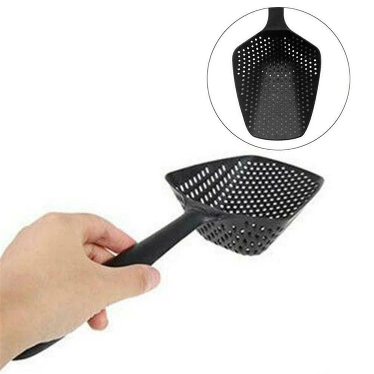 

Nylon Plastic Colander Shovel Surface Fishing Water-proof Spoon Kitchen Scoop, Pic color
