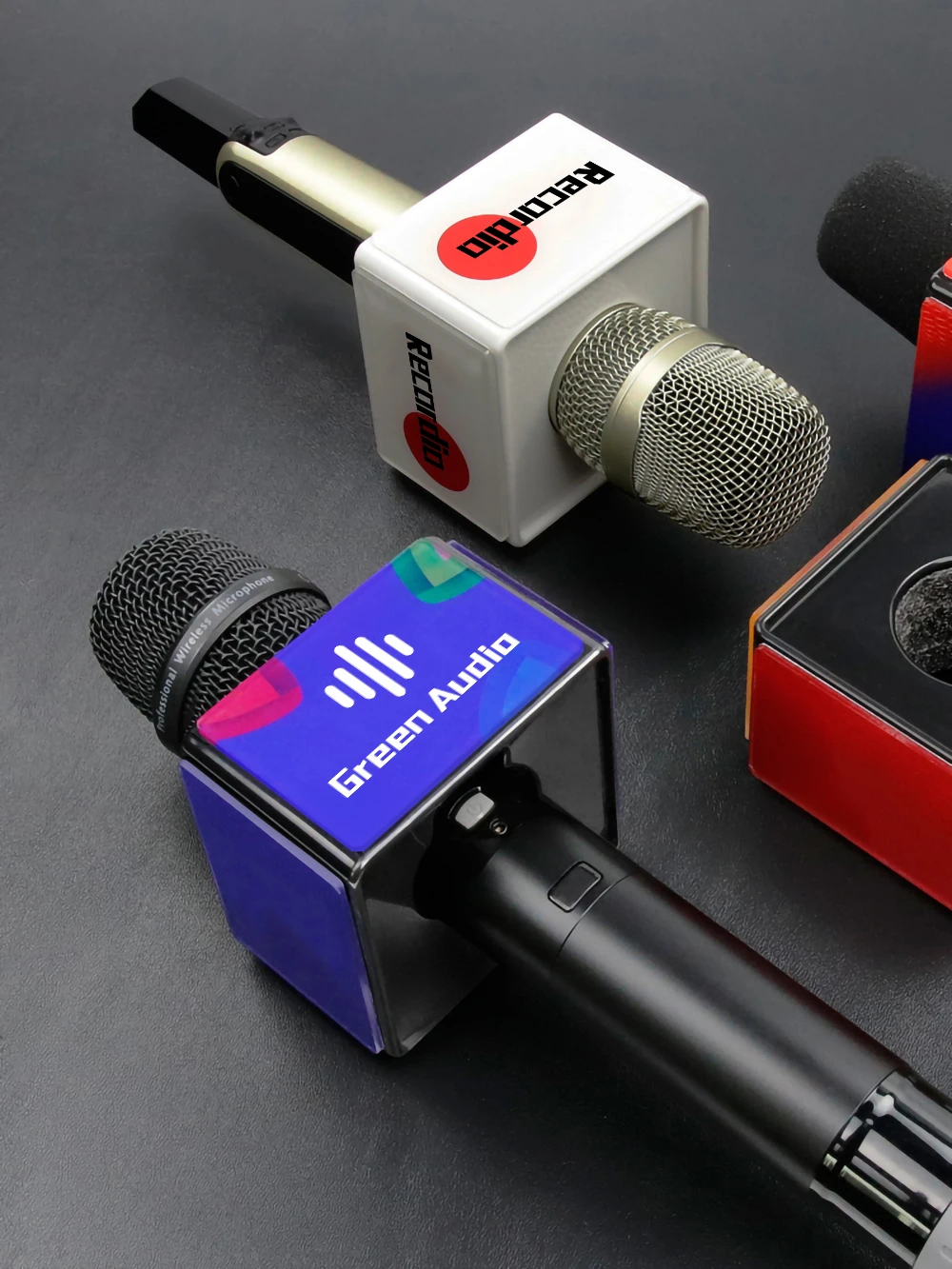 GAZ-T1 39mm Hole Triangular Mic Broadcast Microphone Box TV Interview Cover Logo Mic Flag Station DIY From m.alibaba.com