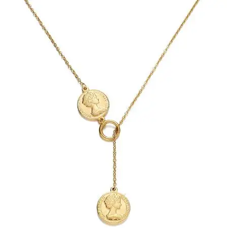 

Fashion Beauty Head Pendant Necklace Adjustable Necklace Coin Necklace for Women