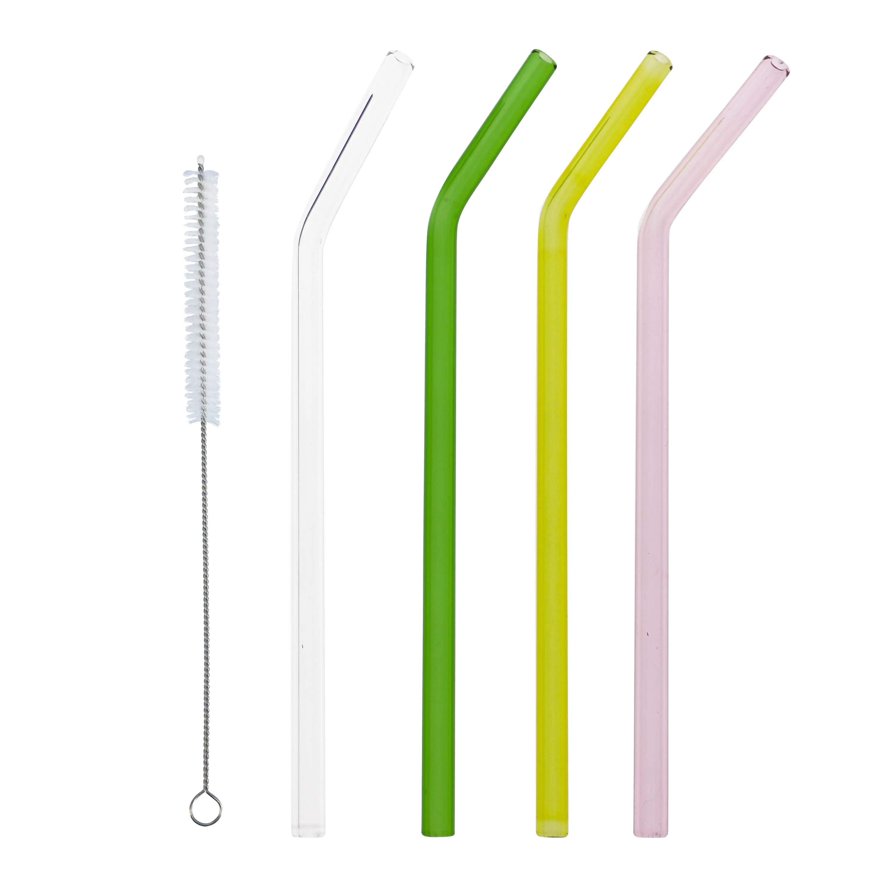 

Best selling glass drinking straws for smoothie, Clear, black, blue, amber, pink, teal,yellow,jade white and others