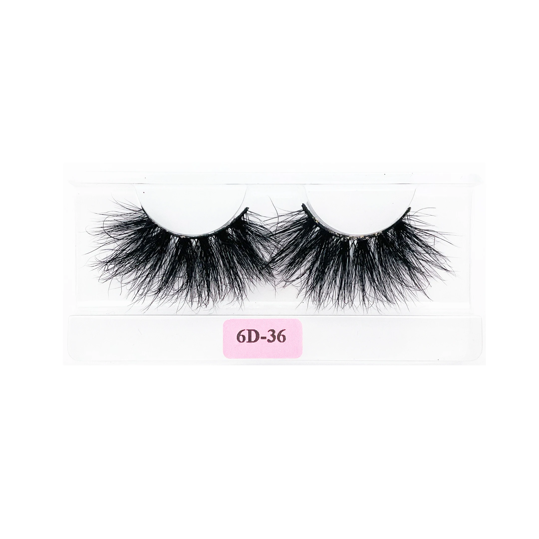 

2021 new arrivals 25MM luxury 100% mink eyelashes vendor sample lashs, Black color