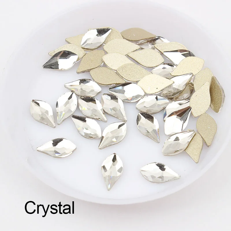 

3D Charms Nails Accessories 30Pcs Pear Nail Mix Color Rhinestones Gems Diamond Gold Bottom Flat Back Strass Stone