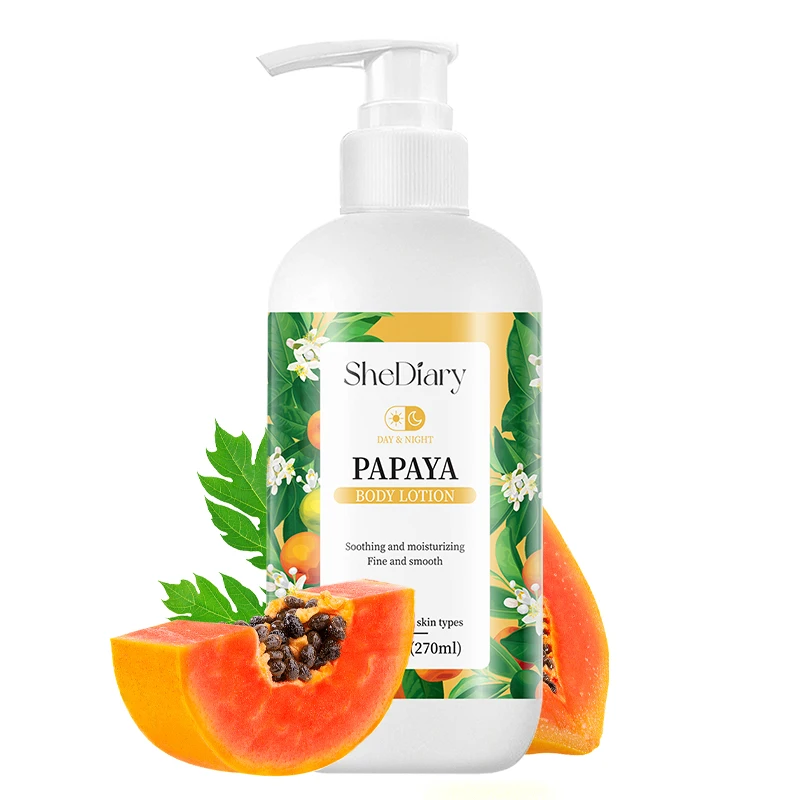 

Private Label 270ml Organic Papaya Vitamin C Anti wrinkle Whitening Moisturizing Body lotion