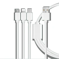 

3FT 1m cell phone 3 in one usb3.0 12v Power 5V 3A type c charging 3in 1 charger usb cable