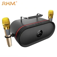 

RHM portable professional subwoofer karaoke system speaker with USB BT TF UHF Wireless microphone