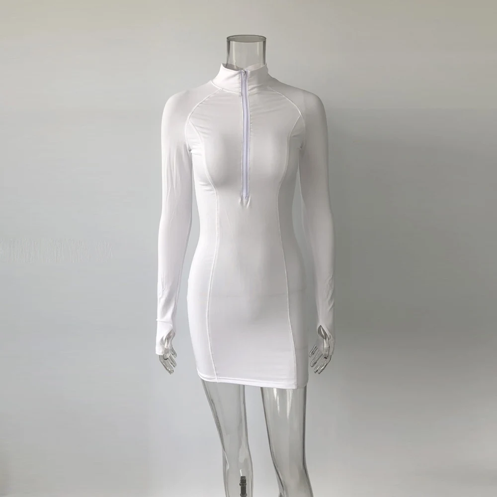 
8037 Factory wholesale fashion black gray long sleeve dress 