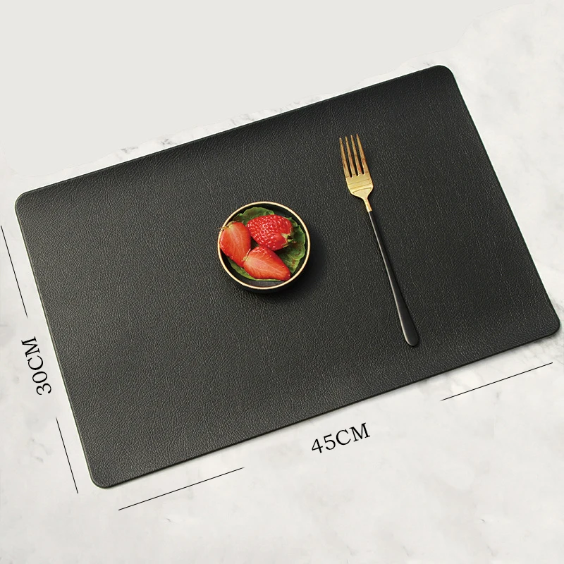 

Custom Modern Placemats White Vintage European Leather Placemats