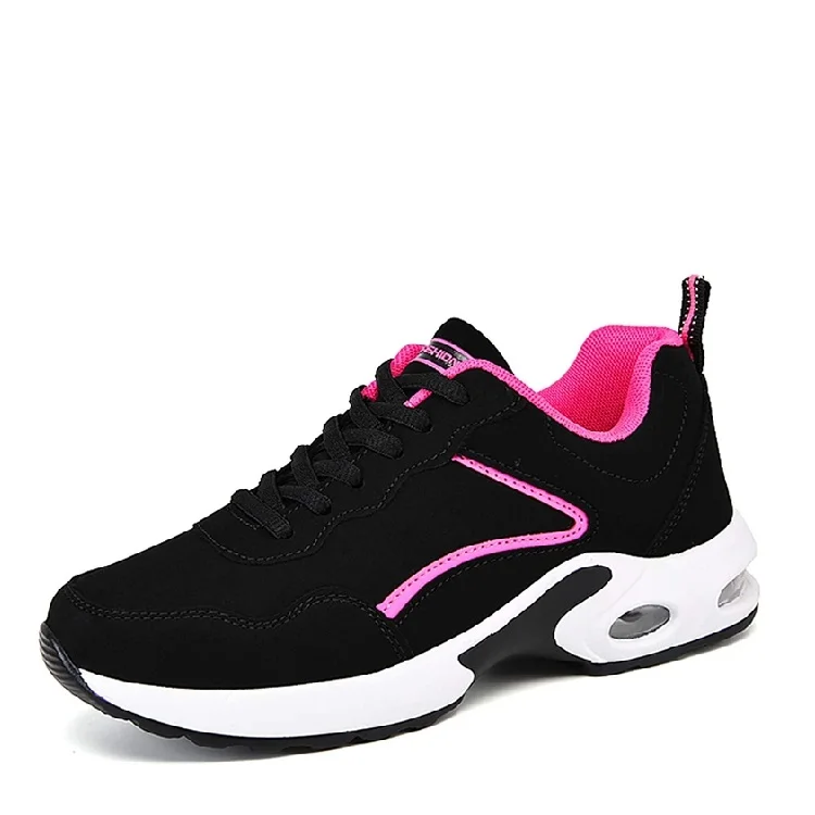 

Factory direct Breathable Sports Sneakers Female Air Cushion Walking Jogging Footwear