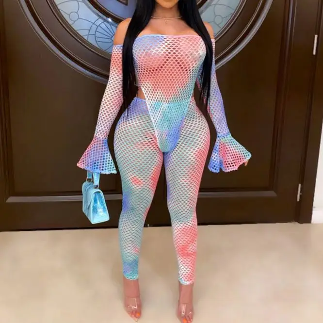 

2020 tie dye New women's high-waisted buttock sports casual suit, Picture