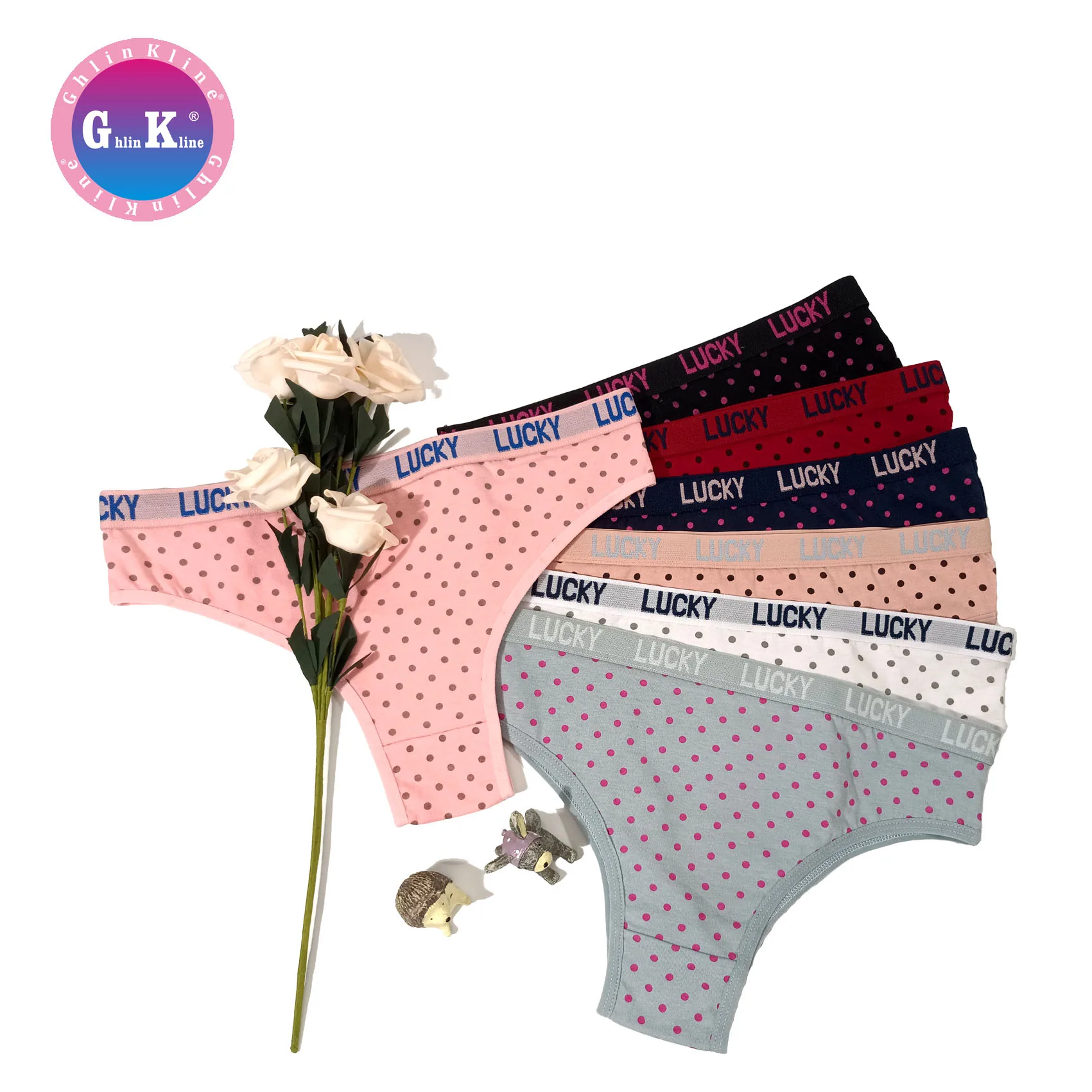 

T-shirt Pants Set Dot Spandex Cotton Breathable Soft Breathable Sustainable Panties Underwear