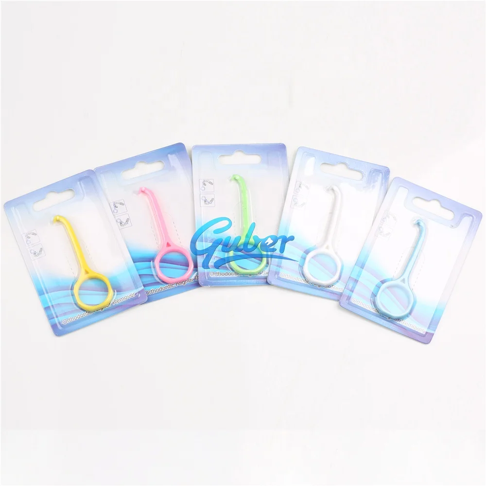 Guber OEM Orthodontic Aligner Chewie Removal Hook Dental Tool with Plastic Braces Extractor and Hooks