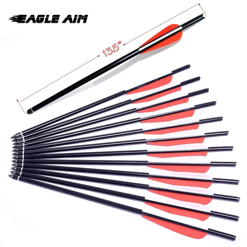 

12pcs 13.5 Inch Aluminum Arrows Hunting Archery for Crossbow Bolt Shooting Bow and Arrow