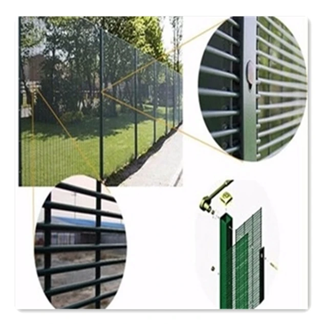 

China factory supply high security galvanized steel 358 prison mesh fence, Green powder caoted