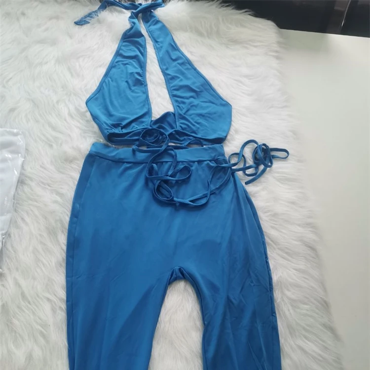 

ONLY Hot Selling Casual Solid Color Bodycon Pant ensembles de femmes Women Sets Two Piece