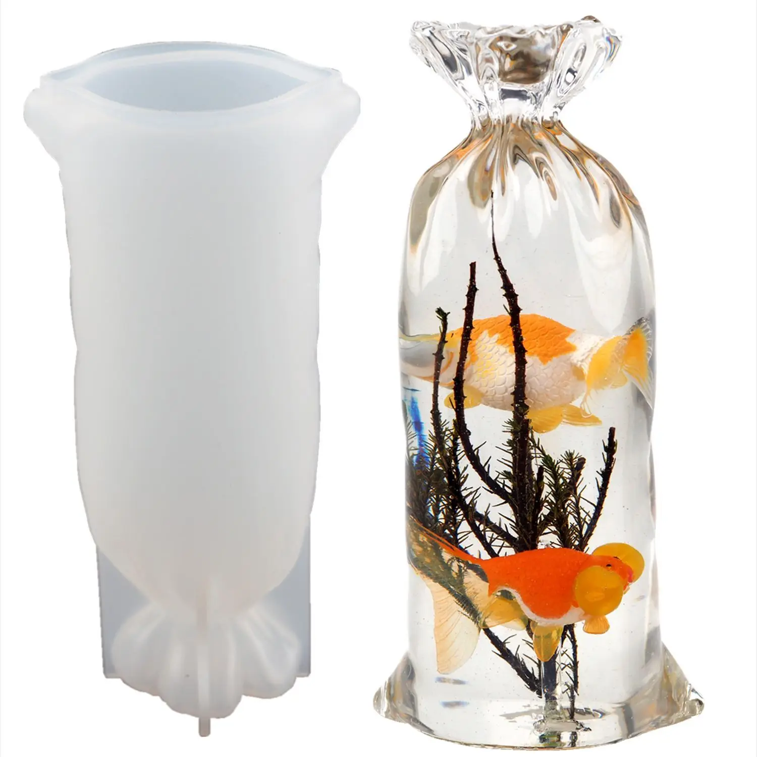 

1353 diy blessing bag water bag table top decoration crystal epoxy mirror silicone mold, White transparent