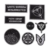 Personalized embroidery badge black and white logo custom patch for Motif Clothes Jackets Hats