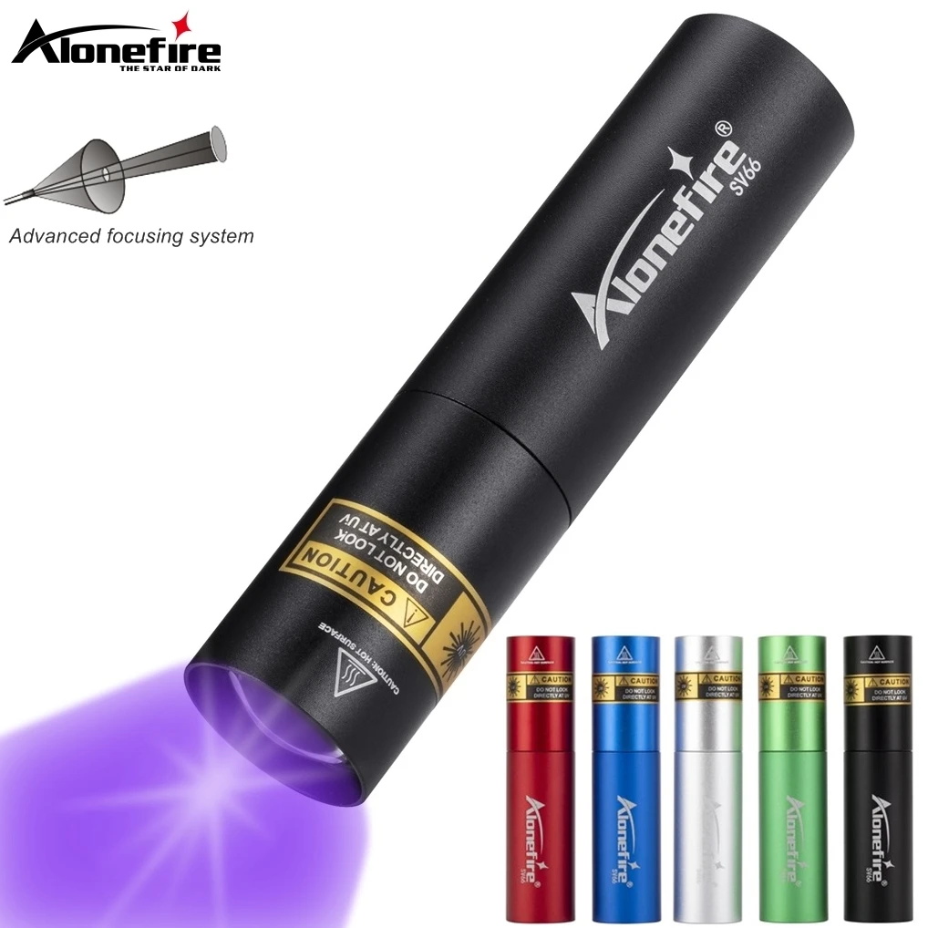 

Alonefire SV66 UV Zoom Flashlight LED 365nm usb Rechargeable Ultraviolet Check Invisible Ore Money Pets Stain Cat tinea Marker