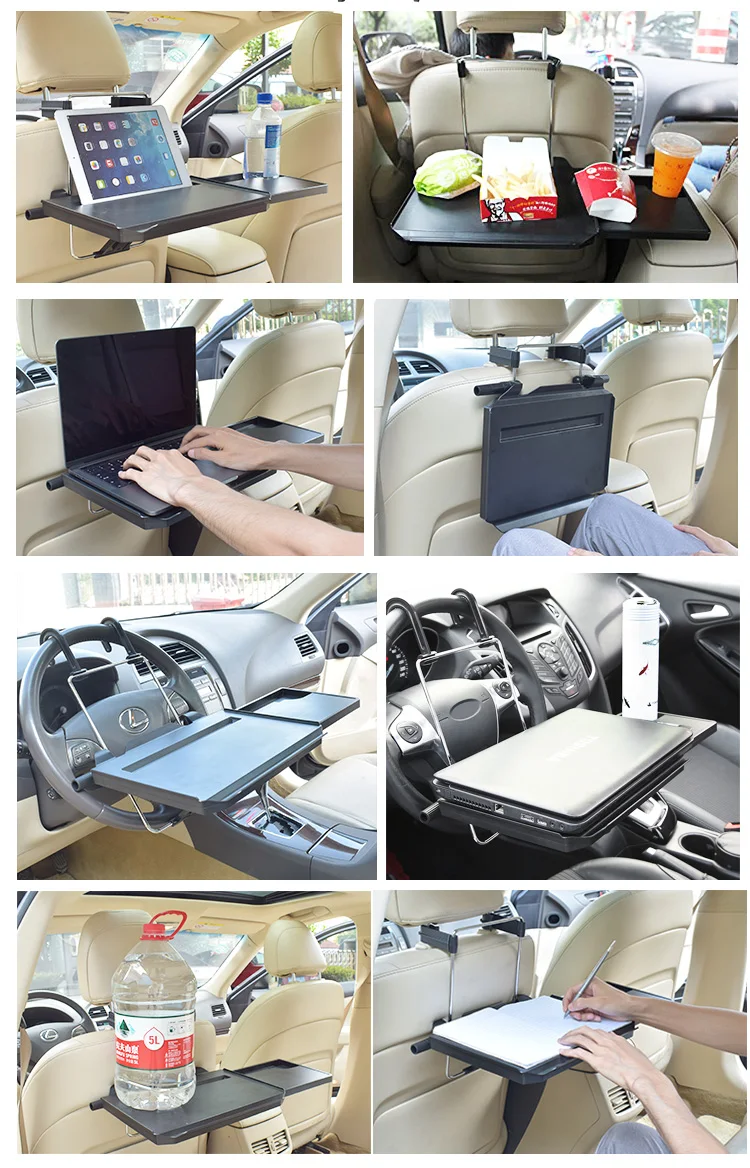 Portable Hanging Laptop Trays Auto Lunch Writing Laptop Desk Dining