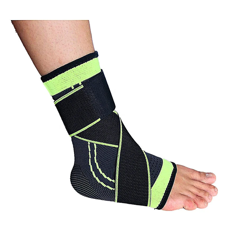 

Hot Selling Weaving Pressurized Bandage Elastic Nylon Strap Ankle Support Brace for Football Basketball