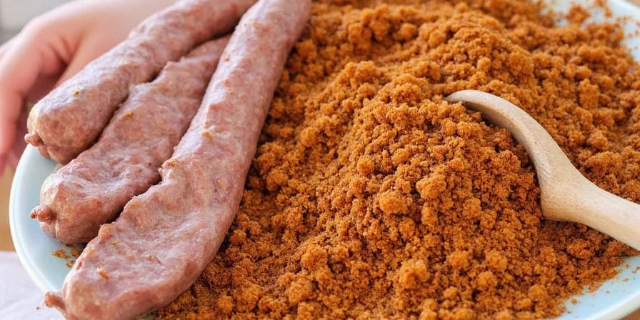 Fresh homemade breakfast sausage on a tray