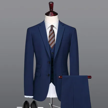 

Italian blue men designer wool new pant coat design photo slim fit men wedding suits 3 piece suit