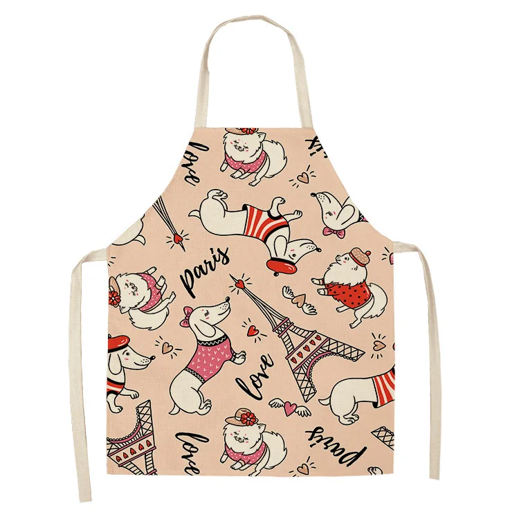 

Wholesale spot restaurant cafe waiter apron anti-fouling pattern kitchen apron household simple customizable chef apron