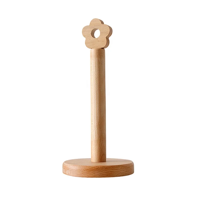

CSL factory New creative design Stand Tissue Paper Holder wooden Kitchen Bathroom Toilet Roll Standing Paper Towel Holder