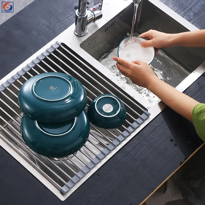 

Hot silicone heat-resistant tableware mat plate drain pad