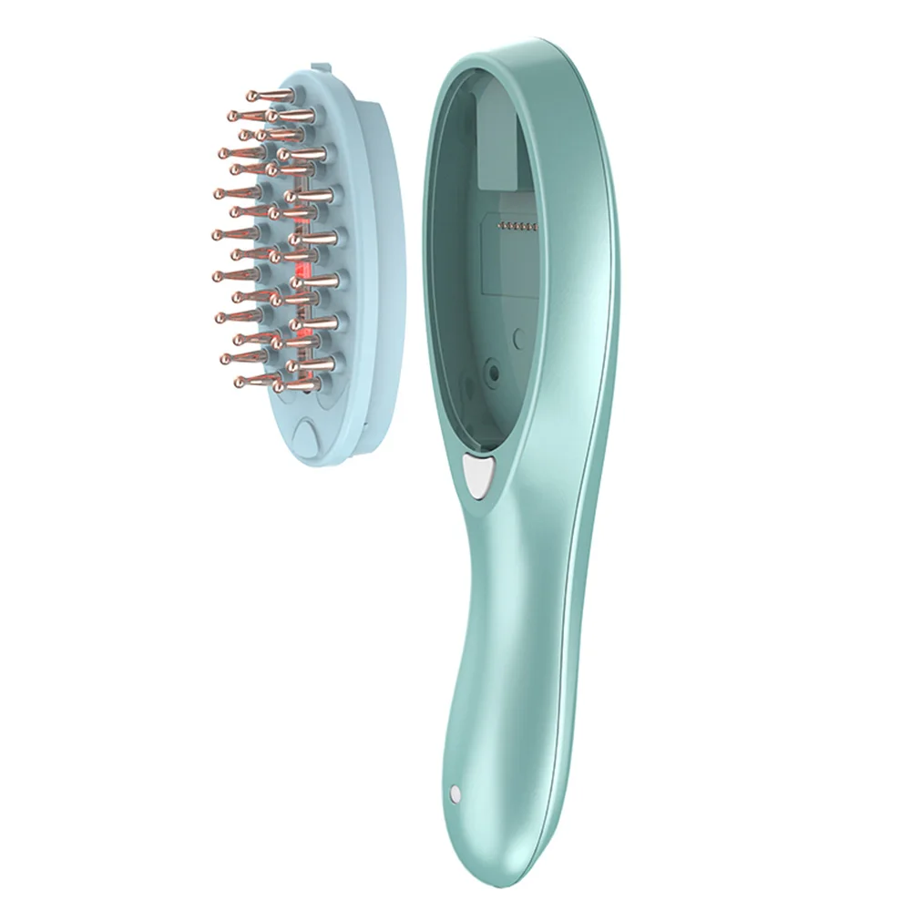 

Wholesale Massage Scalp Oil Applicator Hair Anti Loss Liquid Comb Red Lighting Hair Brush, Blue or custom color accept