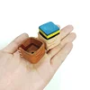 Portable Genuine Leather Carving Open-design Billiards Chalk Case Cover Snooker Pool Cue Chalk Holder billiard accessories