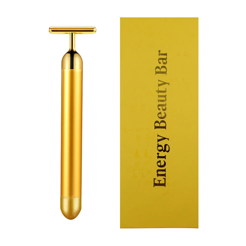 

24k Gold Energy Beauty Bar Set 3D Facial Vibration Massage Face Massager Stick Skincare Face Roller Face Lift Stick Beauty Tools