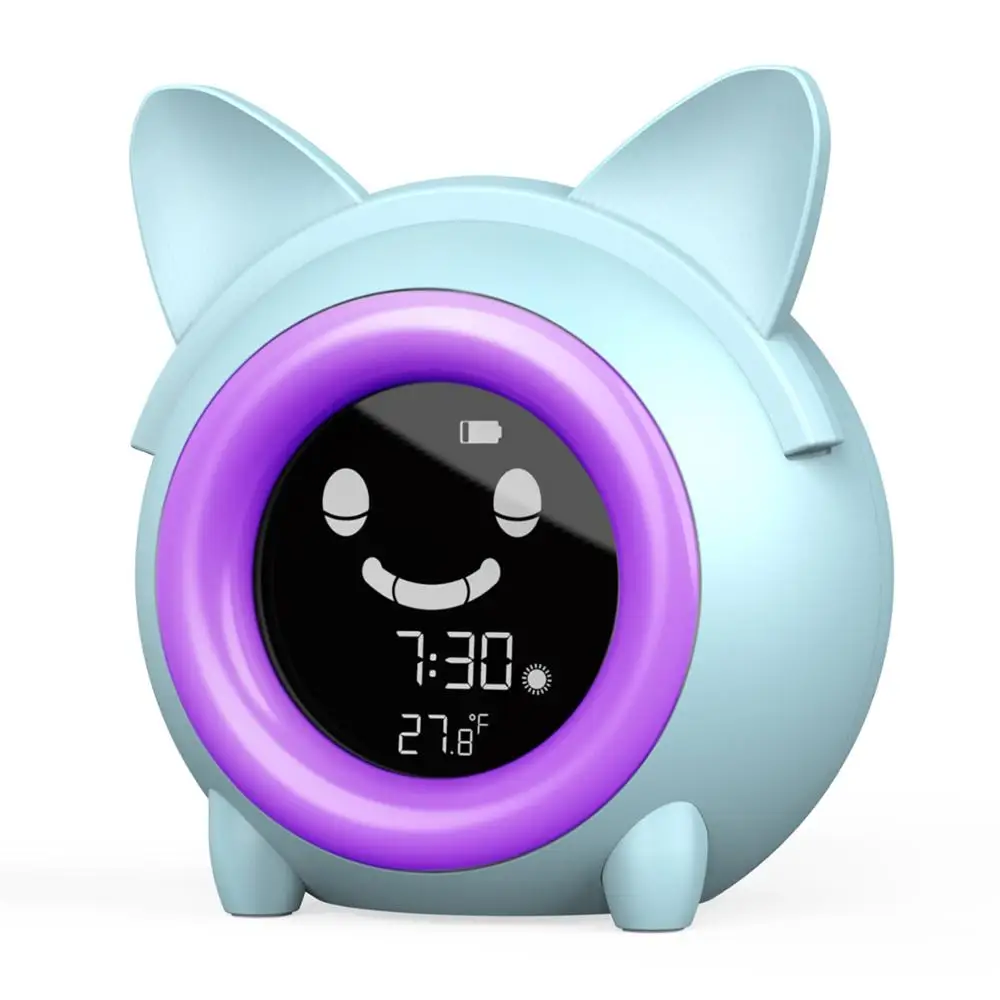 

Drop Shipment Desk Digital Alarm Clock Night Lamp Cute Table Kids Sleep Sound Machine Lights Alarm Clocks, Pink, blue, green, purple, yellow,