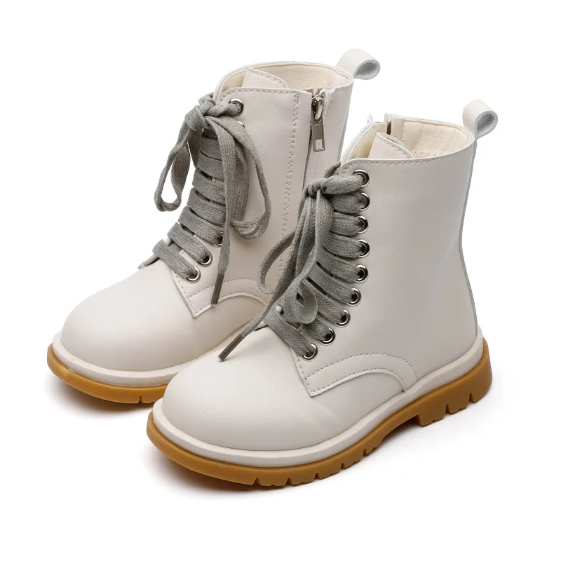 

Children's fashion Martin boots 2020 autumn new girls chain British style leather boots Korean style boots, As the photo