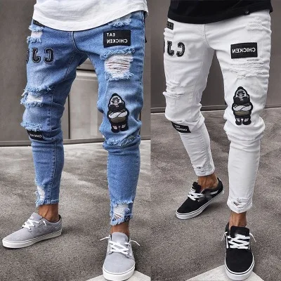 

Hot jens pant for man denim Ripped fashionable man wear jean breathable jeans trousers for men denim