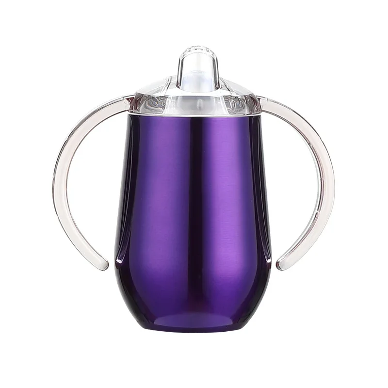 

Stainless steel thermo sippy mug double wall vacuum tumbler with handle