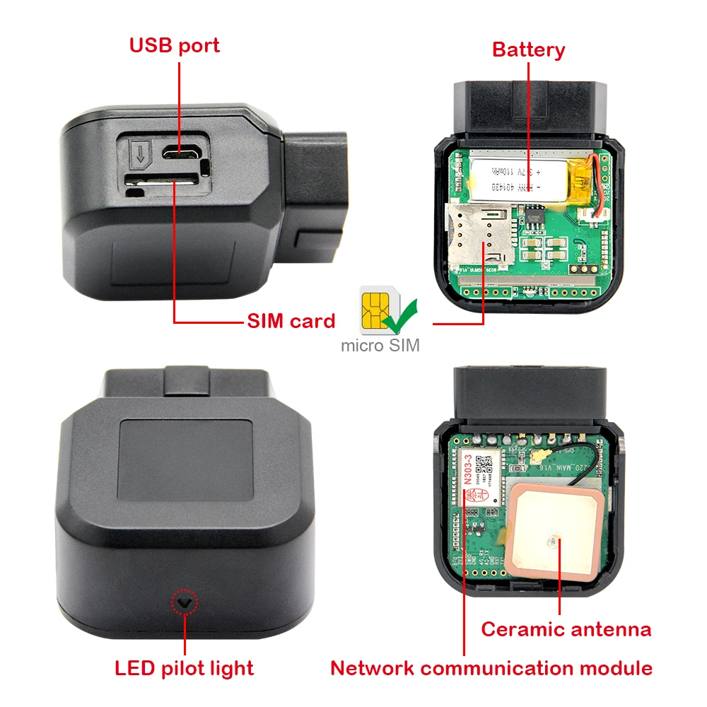 2g Gm200 Car Global Gps Tracker Vehicle Obd Gps Gsm Gprs Tracker Real