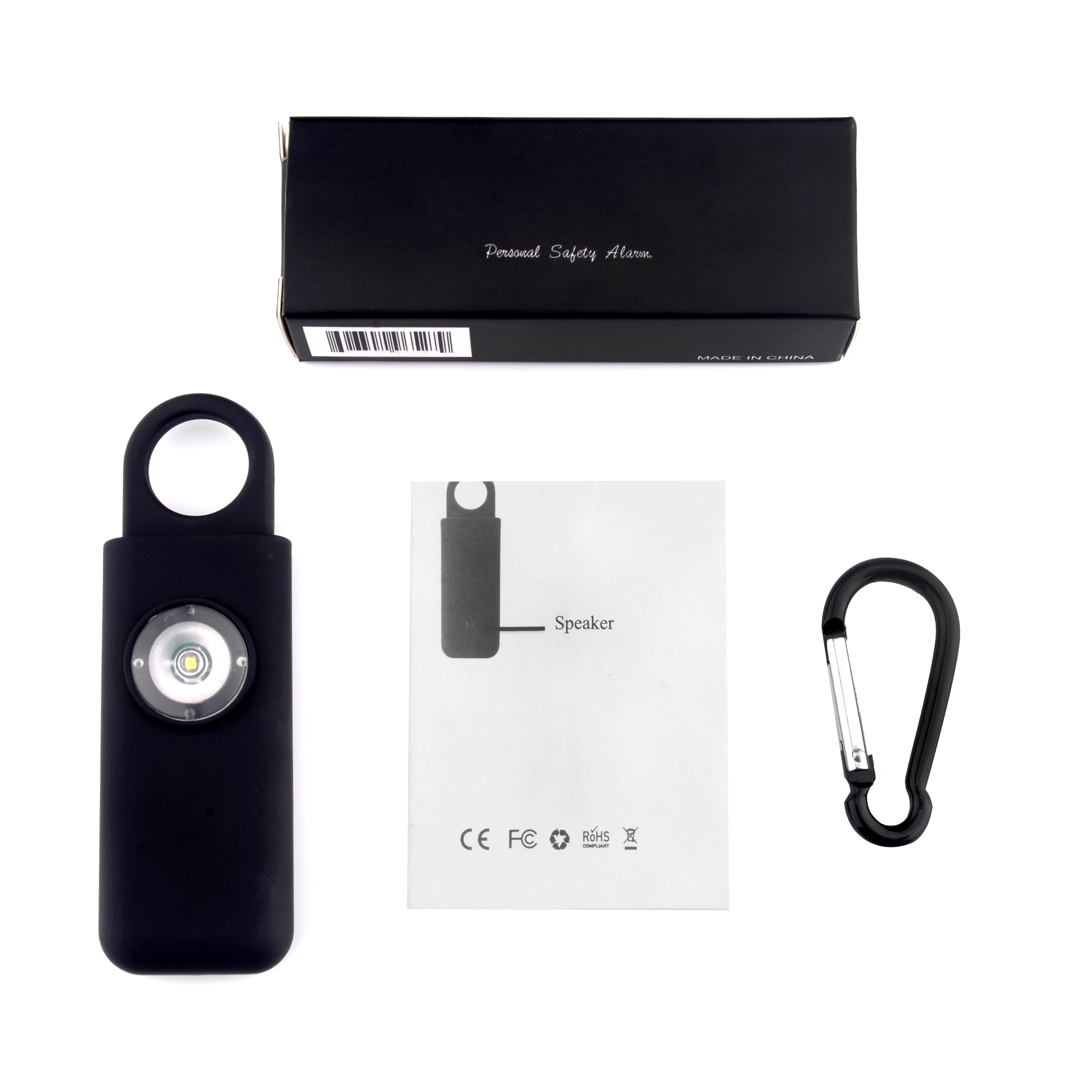 
pocket alarm 130db flashlight self defense siren personal alarm for lady for elderly 