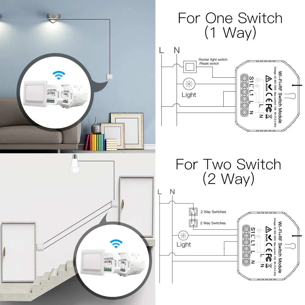 2 Way Universal Breaker Diy Module Smart Life Remote Control Wifi Smart Light Switch Buy Wifi Light Switch Wifi Mini Switch Diy Remote Control Switch Product On Alibaba Com
