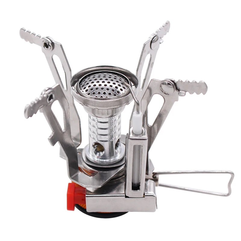 

Pocket Outdoor Lightweight Burner Backpacking Camping Gas Stove Burner with Piezo Ignition