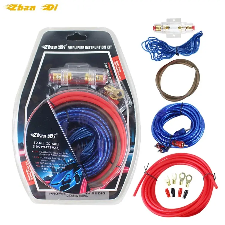 

1500W Car Audio Wire Wiring Amplifier Subwoofer Speaker Installation Kit 10GA Power Cable